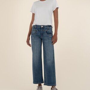 Kut from the Kloth Jean High Rise Wide Leg, Petite Size 12P12P / Instructive W/D